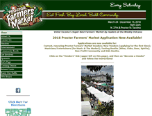 Tablet Screenshot of proctorfarmersmarket.com